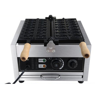 Machine à Taiyaki Électrique Commerciale, 14 Gaufres en Forme de Poisson par Lot, Revêtement Antiadhésif, Chauffage Rapide pour Café et Boulangerie