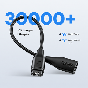 Support de câble de charge USB Type C pour montre connectée, compatible avec <span class=keywords><strong>Garmin</strong></span> Fenix 7 <span class=keywords><strong>Instinct</strong></span> 2S, noir, 3 pieds - Product Image 2