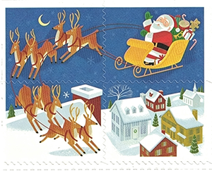 Christmas themed felt decorative <b>stickers</b> vintage stamp style designs suitable <b>for</b> mobile phones <b>laptops</b> scrapbooks envelopes - Product Image 2