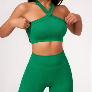 Barboteuses de yoga pour femmes dos nu une pièce robe de contrôle du ventre combinaison rembourré soutien-gorge de sport barboteuse mode Fitness Sportwe - Product Image 1