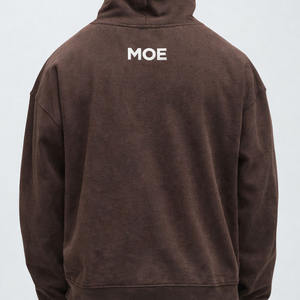 Sweat à capuche oversize décontracté en molleton délavé pour homme avec logo personnalisé, vente en gros, poids lourd 450 GSM, streetwear OEM - Product Image 3