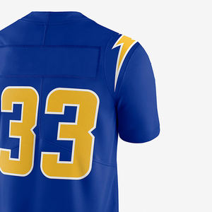 Camiseta Deportiva Personalizable de Fútbol Americano para Hombre, Cuello en V, Poliéster, Nombre y Número Bordados, Transpirable, Secado Rápido, Informal - Product Image 4