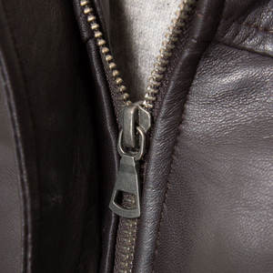 Veste en cuir d'agneau à capuche longue pour femmes fermeture à glissière fabriquée en usine respirant imperméable écologique pour la saison d'automne - Product Image 4