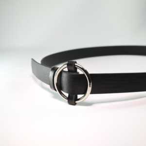 Cinturón casual básico para mujer con hebilla de anillo de acero - Product Image 2