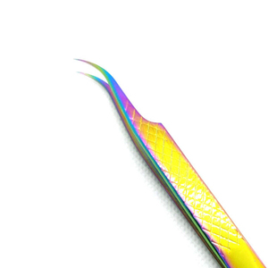 Pince à cils professionnelle en acier inoxydable de qualité supérieure avec poignée confortable antimagnétique Logo personnalisé pour l'extension des cils - Product Image 6