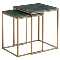 Ensemble de tables basses en marbre de style nordique moderne et luxueux, base en fer, finition thermolaquée, meubles imbriqués pour la maison, l'appartement, le bureau, le bar