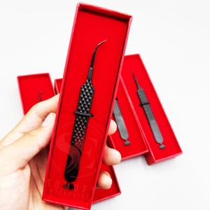 Pinzas de Precisión para Pestañas Somofy Enterprises, Profesionales, Hechas en Japón, de Acero Inoxidable, 10 mm, Duraderas, con Punta Negra Mate - Product Image 3