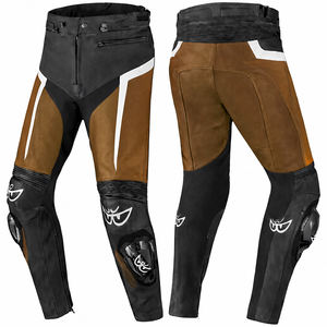Pantalones de Motociclismo de Cuero Personalizados de Victory Company, Pantalones de Protección para Motociclistas con Deslizadores de Rodilla - Product Image 4