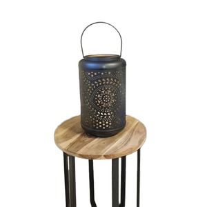 Wholesale <b>Moroccan</b> Metal Lantern | Laser Cut Black & Gold Candle Holder | Factory Supplier for Home <b>Decor</b> & Wedding Centerpiece - Product Image 1