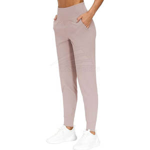 Top vente femmes taille mi-élastique séchage rapide respirant coupe-vent Spandex/Polyester Fitness pantalon solide motif Yoga exercice - Product Image 3