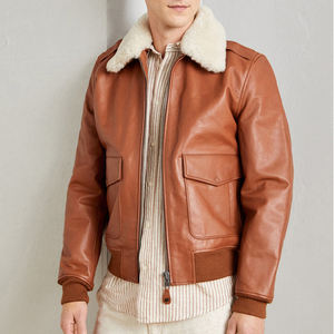 Veste en cuir pour homme, nouvelle conception, vente chaude, broderie personnalisée en gros, 100% cuir, manches longues, vêtements de rue, professionnelle - Product Image 1