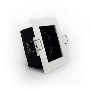 Foco LED negro/blanco GU5.3 moderno de 5W al por mayor, luz de techo cuadrada de aluminio, luz empotrada para hoteles, oficina, uso interior - Product Image 3