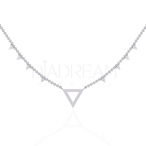 Collier en argent sterling 925 à la mode avec des diamants cultivés Leb Fashion Fine Jewelry pour les mariages et les cadeaux de fiançailles - Product Image 6