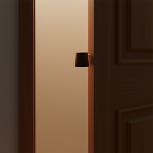 Brown Dowel Mounting Door Buffer 29 mm Height 35 mm Closet Accessories - Product Image 3