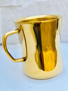 Mug à café classique en laiton pur de 200 ml, fait à la main, écologique, durable, avec poignée, en porcelaine de qualité supérieure, logo personnalisable, cadeau - Product Image 3