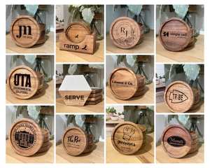 Unique design wooden coaster good quality round shape solid wooden coaster from best exporter in Vietnam - Product Image 4
