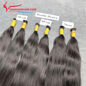 Wholesale Natural Virgin <b>Hair</b> Vietnamese Human <b>Hair</b> <b>Extensions</b> Bulk Human <b>Hair</b> for <b>Braiding</b> Straight Style - Product Image 2