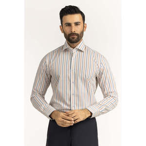 Modern Fit Striped <b>Dress</b> <b>Shirts</b> FS-STR25-247 100% Cotton Poplin Casual & Office Styles Sizes 3XL & 6XL Packaged Single - Product Image 3