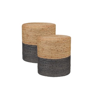 Otomana de Jacinto de Agua Hecha a Mano, Moderna, Elegante y Ecológica, Mesa Auxiliar, Reposapiés para Sala de Estar, Dormitorio, Entrada, Vietnam - Product Image 1