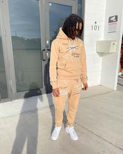 2025 nuevo chándal para hombre, conjuntos de 2 piezas, Sudadera con capucha, pantalones con cordón, conjunto de ropa deportiva de otoño para hombre, precio razonable, logotipo personalizado - Product Image 6