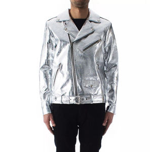 แจ็คเก็ตนักขี่จักรยานหนังแท้คลาสสิกสำหรับผู้ชายแจ็คเก็ต2025ปักลายมีสไตล์ - Product Image 5