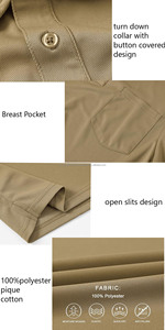 Polo transpirable para hombre, camiseta polo deportiva de poliéster 100% - Product Image 3