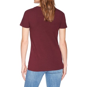 Women's Custom Polyester/Cotton Striped Printed Logo <b>Crop</b> <b>Top</b> T-Shirt V-neck Short Sleeve Slim Fit Casual Spring/Summer 2026 - Product Image 6