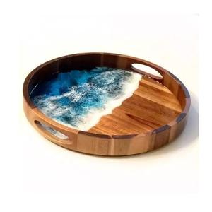 Plateau de service en bois naturel de conception moderne meilleure qualité avec plateau de service en bois naturel imprimé Unique à un prix raisonnable - Product Image 1