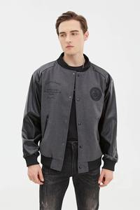 Veste universitaire personnalisée avec logo, design OEM, broderie, bras en peau de mouton, lettres, style streetwear d'hiver, couleurs personnalisées, logo - Product Image 5