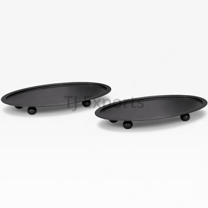 Plateau de service ovale décoratif pour chocolat avec finition noir mat pour une présentation élégante de chocolat et de sucreries - Product Image 1