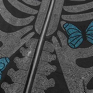 Men's Basic Style Acid Wash <b>Rhinestone</b> Print Pullover Hoodie Trendy Oversized Casual Streetwear <b>Jacket</b> for Winter - Product Image 6