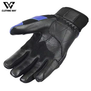 Guantes de Motociclismo Profesionales de Cuero para Hombre, Pantalla Táctil Completa, Impermeables, Transpirables, Cierre de Velcro - Product Image 3