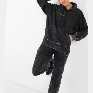 Streetwear Boxy Fit Joggers Hombres Chándal Personalizado Acid Wash Baggy Tech Fleece Ropa deportiva Chándales para hombres - Product Image 5