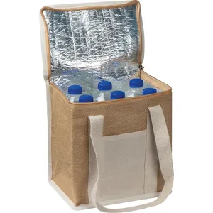 กระเป๋าเก็บความเย็นแบบกำหนดเองทำจากผ้าปอกระเจาสำหรับการขายสินค้า - Product Image 3
