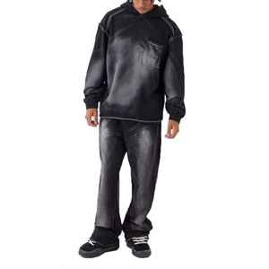 Chándal de lavado ácido para hombre de nuevo diseño, chándal de lavado ácido sostenible antiarrugas de alta calidad - Product Image 1