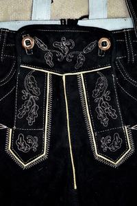 Dernier Trachten Lederhosen Kurz braun - Oktoberfest Lederhose Hotpants bavarois 2025 - Product Image 6