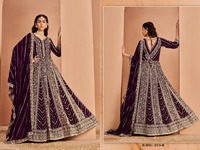 Belle Georgette brodée longue robe de Style Anarkali pantalon Dupatta ensemble indien pakistanais vêtements pour les fêtes de mariage adulte