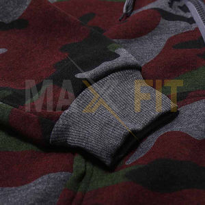 Nouveaux pulls à capuche de bonne qualité pour hommes 100% Polyester polaire Style camouflage fermeture éclair par MAXFIT entreprises - Product Image 6