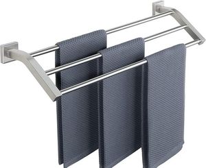 Porte-serviettes mural en acier inoxydable et alliage de zinc - Product Image 6