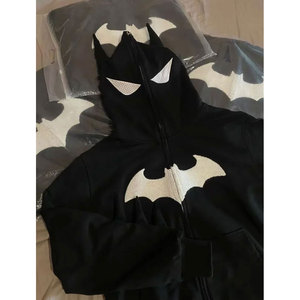 ออกแบบโลโก้ที่กําหนดเองขนาดใหญ่ซิปผู้ชายHoodiesเสื้อหนาผ้าฝ้ายแมงมุมพิมพ์Zip Up Hoodie Unisex - Product Image 2