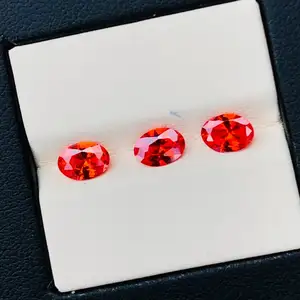 Incredibile Orang cubic zirconia ovale sciolto dimensioni calibrate gioielli con pietre preziose fatte a mano prodotto sfuso pietre preziose di alta qualità