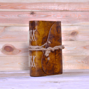 ปกสมุดรายวันหนังแท้ดีไซน์วินเทจทำด้วยมือทำด้วยผ้าฝ้ายเนื้อแข็งแบบไม่มีซับในสำหรับวาดภาพดินสอ - Product Image 3