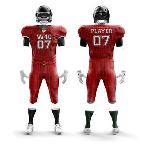 Ensemble de maillots et shorts de football américain pour hommes W4G, 100% polyester, antibactérien, anti-UV, respirant, séchage rapide, taille plus, logo personnalisé - Product Image 3