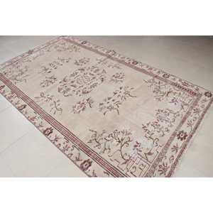 2.9x11.4 ft Turkish Rug, Vintage Rug, <b>Red</b> Floral <b>Wool</b> Rug - Product Image 2