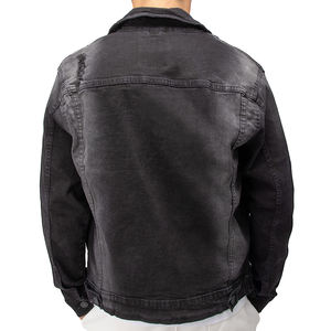 Veste en jean pour homme, coupe moderne, décontractée, en coton, vente en gros de vestes en jean pour homme |   Veste en jean légère de type camionneur - Product Image 3