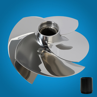 Kit d'impeller de pompe GTR 230 / GTR-X 230 PWC, surface polie, 4 pales, diamètre 161 mm, pour jet ski Seadoo