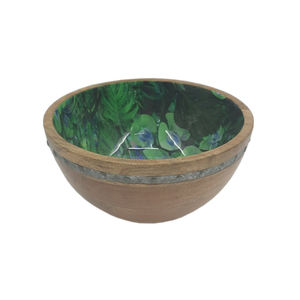 Solid Eco-Friendly Acacia Wood Round Shape Salad <b>Bowl</b> Custom Logo <b>Christmas</b> Decorative Fruit <b>Bowl</b> - Product Image 4