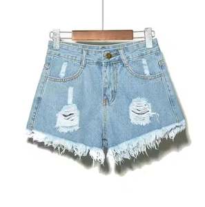 Short délavé en coton 100% pour hommes, décontracté, en denim délavé, effet délavé, pour hommes - Product Image 4
