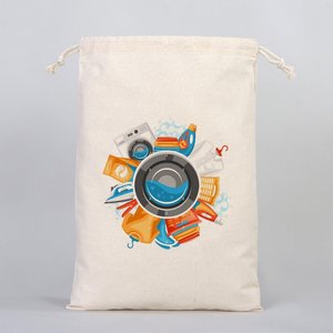 Pochette en tissu personnalisable 12 L x 16 H (30 cm x 40 cm) avec impression sérigraphique et broderie de logo pour vêtements, montres, artisanat, parfums - Product Image 6