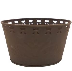 Maceta ovalada de hierro de estilo clásico de tamaño pequeño de Color bronce, maceta decorativa para jardín, maceta para sala de estar hecha a mano - Product Image 2